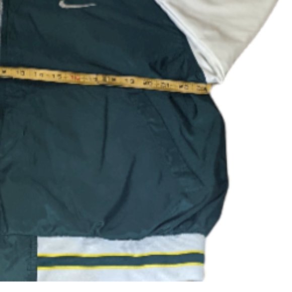 Retro Y2K Nike Varsity Style Reversible Windbreaker Green / Yellow - Large - Picture 15 of 15
